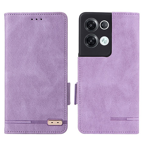 Handytasche Stand Schutzhülle Flip Leder Hülle L03Z für Oppo Reno8 Pro 5G Violett