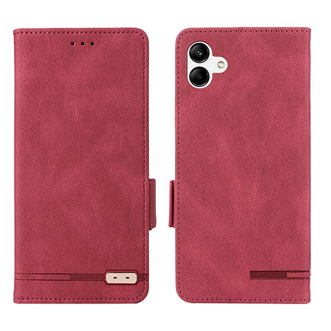 Handytasche Stand Schutzhülle Flip Leder Hülle L03Z für Samsung Galaxy A04 4G Rot