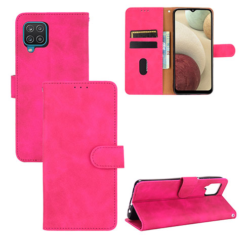 Handytasche Stand Schutzhülle Flip Leder Hülle L03Z für Samsung Galaxy A12 5G Pink