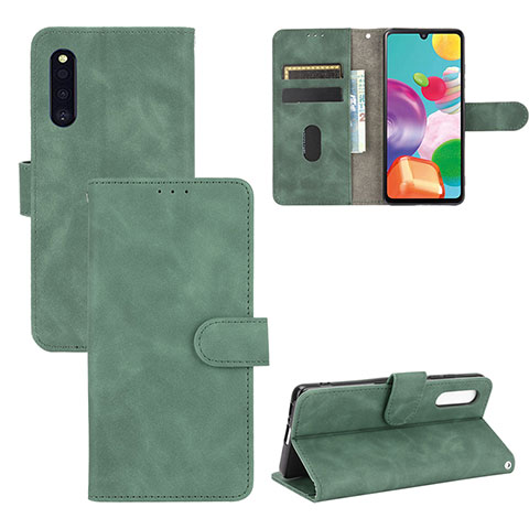 Handytasche Stand Schutzhülle Flip Leder Hülle L03Z für Samsung Galaxy A41 SC-41A Grün