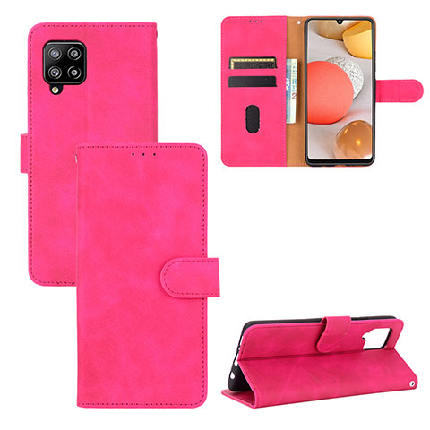 Handytasche Stand Schutzhülle Flip Leder Hülle L03Z für Samsung Galaxy A42 5G Pink