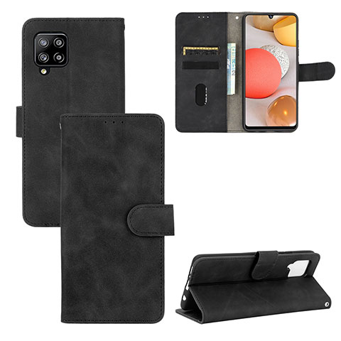 Handytasche Stand Schutzhülle Flip Leder Hülle L03Z für Samsung Galaxy A42 5G Schwarz