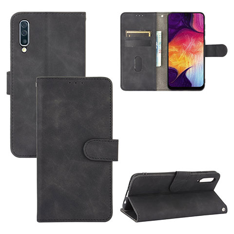 Handytasche Stand Schutzhülle Flip Leder Hülle L03Z für Samsung Galaxy A50 Schwarz