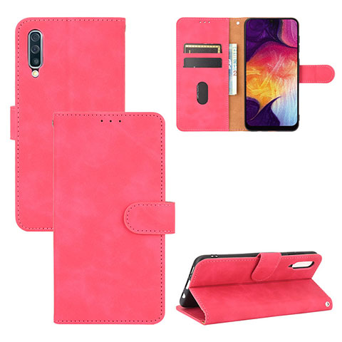 Handytasche Stand Schutzhülle Flip Leder Hülle L03Z für Samsung Galaxy A50S Pink