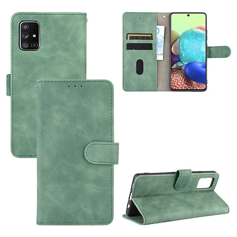 Handytasche Stand Schutzhülle Flip Leder Hülle L03Z für Samsung Galaxy A51 4G Grün