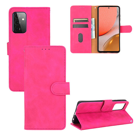 Handytasche Stand Schutzhülle Flip Leder Hülle L03Z für Samsung Galaxy A72 4G Pink