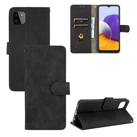 Handytasche Stand Schutzhülle Flip Leder Hülle L03Z für Samsung Galaxy F42 5G Schwarz