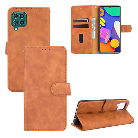 Handytasche Stand Schutzhülle Flip Leder Hülle L03Z für Samsung Galaxy F62 5G Braun