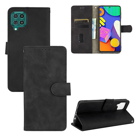 Handytasche Stand Schutzhülle Flip Leder Hülle L03Z für Samsung Galaxy F62 5G Schwarz