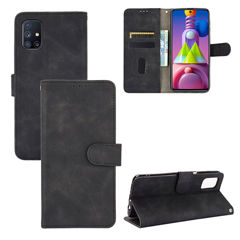 Handytasche Stand Schutzhülle Flip Leder Hülle L03Z für Samsung Galaxy M51 Schwarz