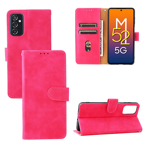 Handytasche Stand Schutzhülle Flip Leder Hülle L03Z für Samsung Galaxy M52 5G Pink