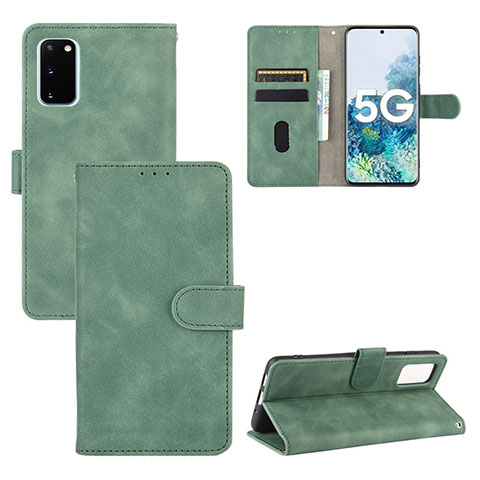 Handytasche Stand Schutzhülle Flip Leder Hülle L03Z für Samsung Galaxy S20 FE 5G Grün