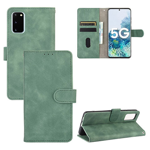 Handytasche Stand Schutzhülle Flip Leder Hülle L03Z für Samsung Galaxy S20 Lite 5G Grün
