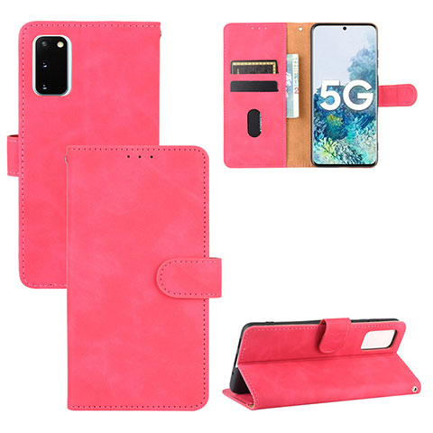 Handytasche Stand Schutzhülle Flip Leder Hülle L03Z für Samsung Galaxy S20 Lite 5G Pink