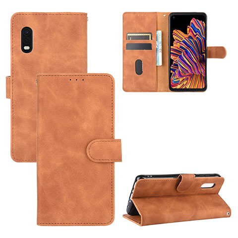 Handytasche Stand Schutzhülle Flip Leder Hülle L03Z für Samsung Galaxy XCover Pro Braun