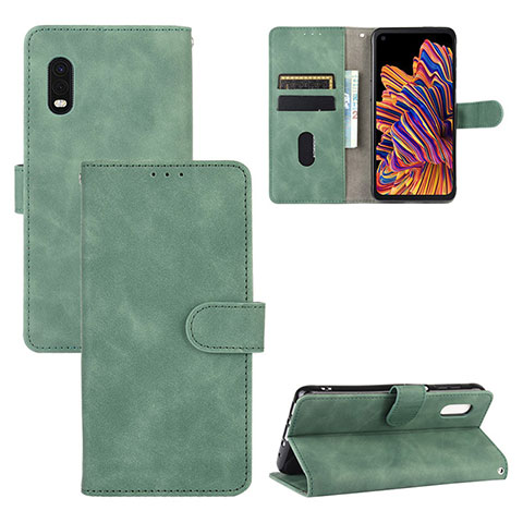 Handytasche Stand Schutzhülle Flip Leder Hülle L03Z für Samsung Galaxy XCover Pro Grün