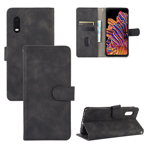 Handytasche Stand Schutzhülle Flip Leder Hülle L03Z für Samsung Galaxy XCover Pro Schwarz