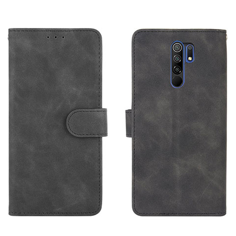 Handytasche Stand Schutzhülle Flip Leder Hülle L03Z für Xiaomi Redmi 9 Prime India Schwarz