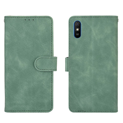 Handytasche Stand Schutzhülle Flip Leder Hülle L03Z für Xiaomi Redmi 9AT Grün