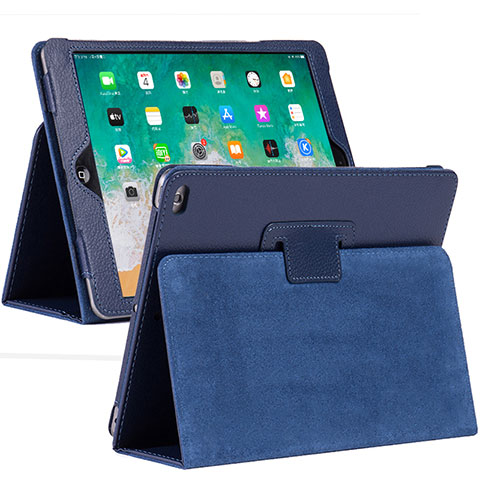 Handytasche Stand Schutzhülle Flip Leder Hülle L04 für Apple iPad 10.2 (2019) Blau