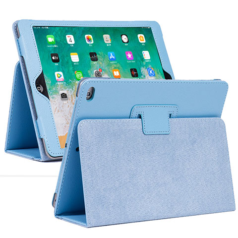 Handytasche Stand Schutzhülle Flip Leder Hülle L04 für Apple iPad 10.2 (2019) Hellblau