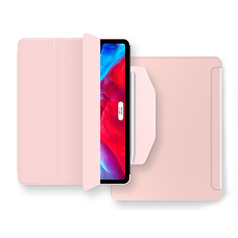 Handytasche Stand Schutzhülle Flip Leder Hülle L04 für Apple iPad Air 10.9 (2020) Rosa