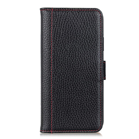 Handytasche Stand Schutzhülle Flip Leder Hülle L04 für Apple iPhone 12 Max Schwarz