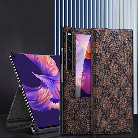 Handytasche Stand Schutzhülle Flip Leder Hülle L04 für Huawei Mate Xs 2 Schwarz