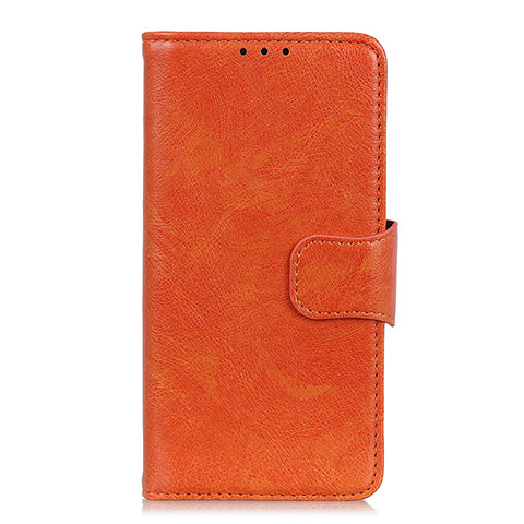 Handytasche Stand Schutzhülle Flip Leder Hülle L04 für Motorola Moto One Fusion Plus Orange