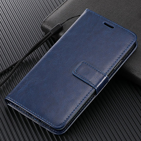 Handytasche Stand Schutzhülle Flip Leder Hülle L04 für Oppo A92s 5G Blau