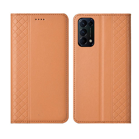 Handytasche Stand Schutzhülle Flip Leder Hülle L04 für Oppo Find X3 Lite 5G Orange