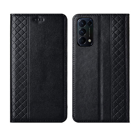 Handytasche Stand Schutzhülle Flip Leder Hülle L04 für Oppo Find X3 Lite 5G Schwarz