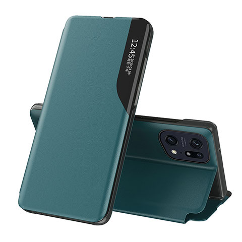 Handytasche Stand Schutzhülle Flip Leder Hülle L04 für Oppo Find X5 5G Grün