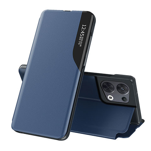 Handytasche Stand Schutzhülle Flip Leder Hülle L04 für Oppo Reno8 Pro 5G Blau