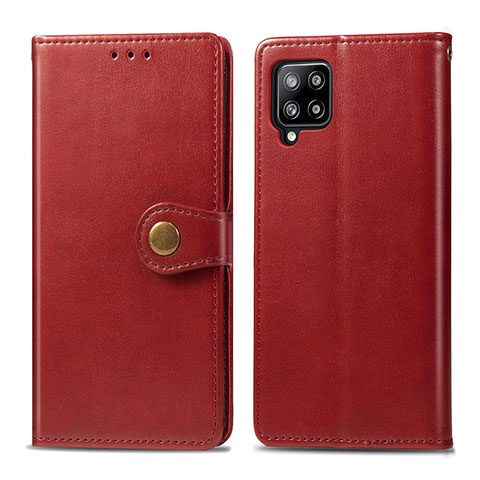 Handytasche Stand Schutzhülle Flip Leder Hülle L04 für Samsung Galaxy A42 5G Rot