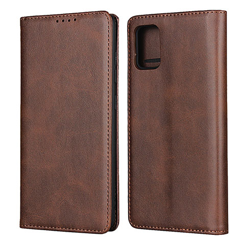 Handytasche Stand Schutzhülle Flip Leder Hülle L04 für Samsung Galaxy A51 4G Braun