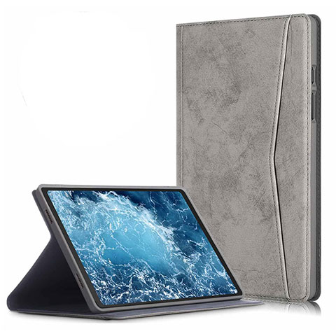 Handytasche Stand Schutzhülle Flip Leder Hülle L04 für Samsung Galaxy Tab A7 4G 10.4 SM-T505 Grau