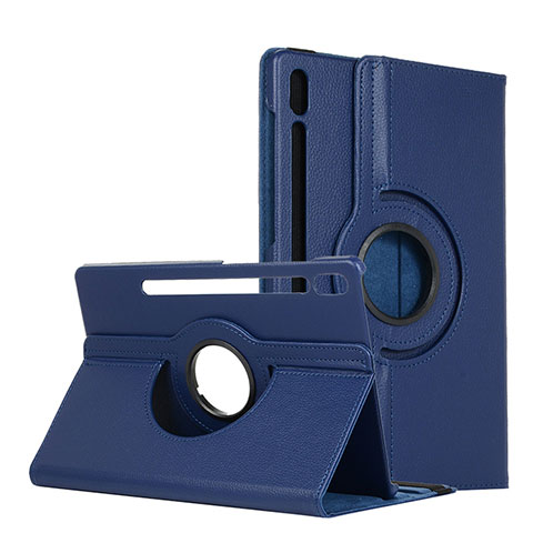 Handytasche Stand Schutzhülle Flip Leder Hülle L04 für Samsung Galaxy Tab S6 10.5 SM-T860 Blau