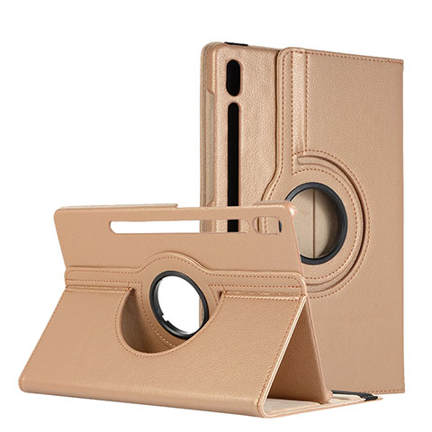 Handytasche Stand Schutzhülle Flip Leder Hülle L04 für Samsung Galaxy Tab S6 10.5 SM-T860 Gold