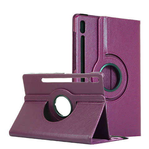 Handytasche Stand Schutzhülle Flip Leder Hülle L04 für Samsung Galaxy Tab S6 10.5 SM-T860 Violett