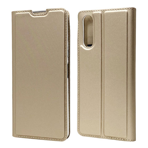 Handytasche Stand Schutzhülle Flip Leder Hülle L04 für Sony Xperia 10 II Gold