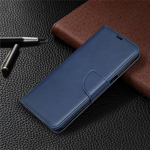 Handytasche Stand Schutzhülle Flip Leder Hülle L04 für Xiaomi Redmi Note 9 Pro Blau