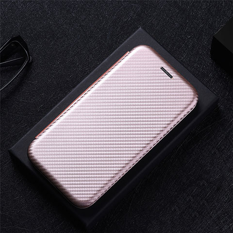 Handytasche Stand Schutzhülle Flip Leder Hülle L04Z für Huawei Honor X8a 4G Rosegold