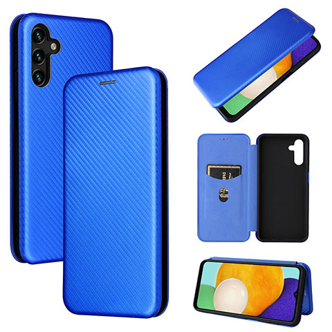 Handytasche Stand Schutzhülle Flip Leder Hülle L04Z für Samsung Galaxy A13 5G Blau