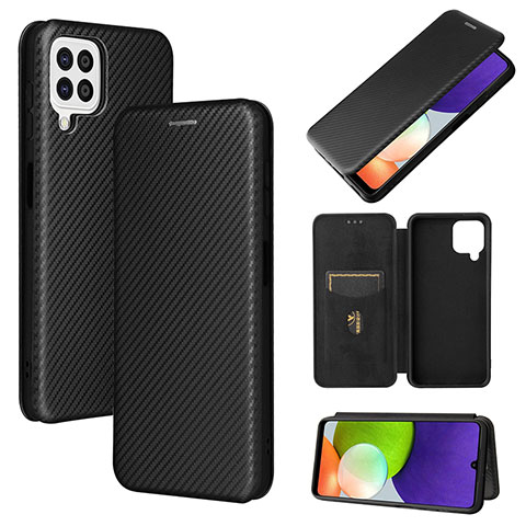 Handytasche Stand Schutzhülle Flip Leder Hülle L04Z für Samsung Galaxy A22 4G Schwarz