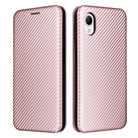 Handytasche Stand Schutzhülle Flip Leder Hülle L04Z für Samsung Galaxy A23 5G SC-56C Rosegold