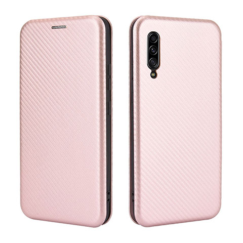 Handytasche Stand Schutzhülle Flip Leder Hülle L04Z für Samsung Galaxy A90 5G Rosegold