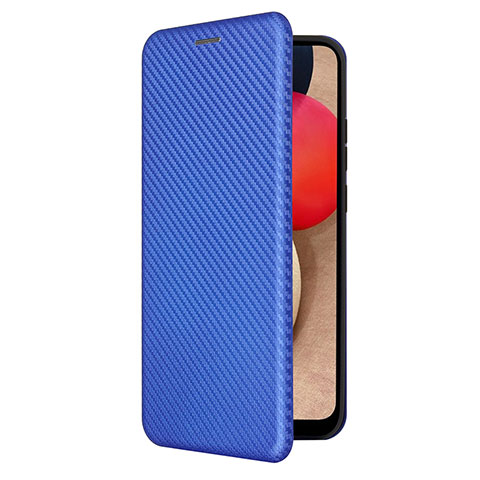 Handytasche Stand Schutzhülle Flip Leder Hülle L04Z für Samsung Galaxy F02S SM-E025F Blau