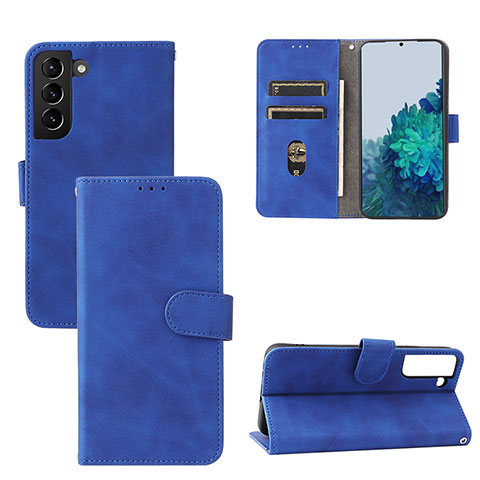 Handytasche Stand Schutzhülle Flip Leder Hülle L04Z für Samsung Galaxy S21 Plus 5G Blau