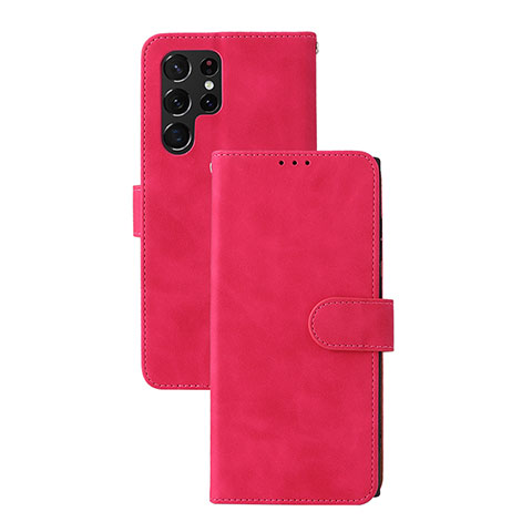 Handytasche Stand Schutzhülle Flip Leder Hülle L04Z für Samsung Galaxy S24 Ultra 5G Pink